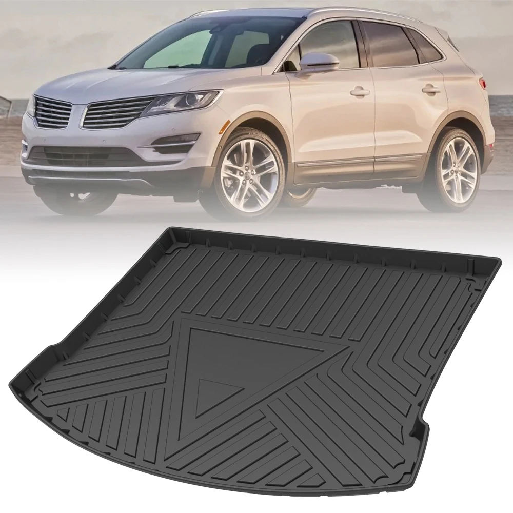 TPE Car Storage Box Pad Rear Trunk Mat For Lincoln MKC 2013-2020 Waterproof Protective Liner Trunk Pad Tray Rubber Mat