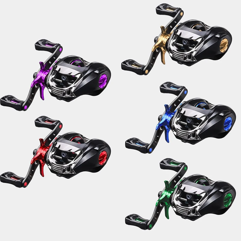 LINNHUE Baitcasting Reel 8 кг Max Drag Fishing Color SFS Двойная тормозная система 6 3: 1 Скорость