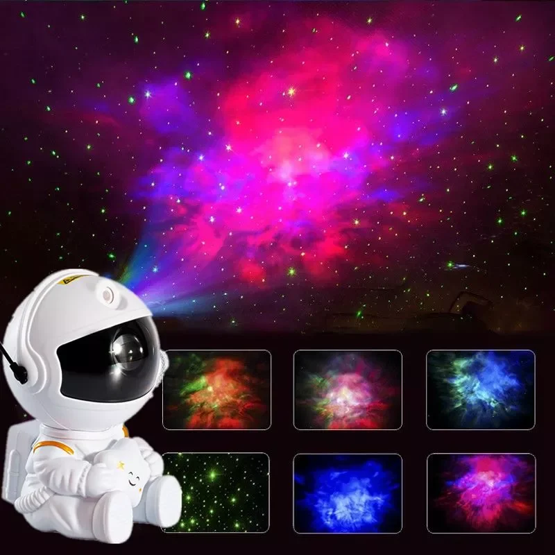 Astronaut Lamp Galaxy Star Projector Starry Sky Night Light Home Room Decor Decoration Bedroom Decorative Atmosphere Lights