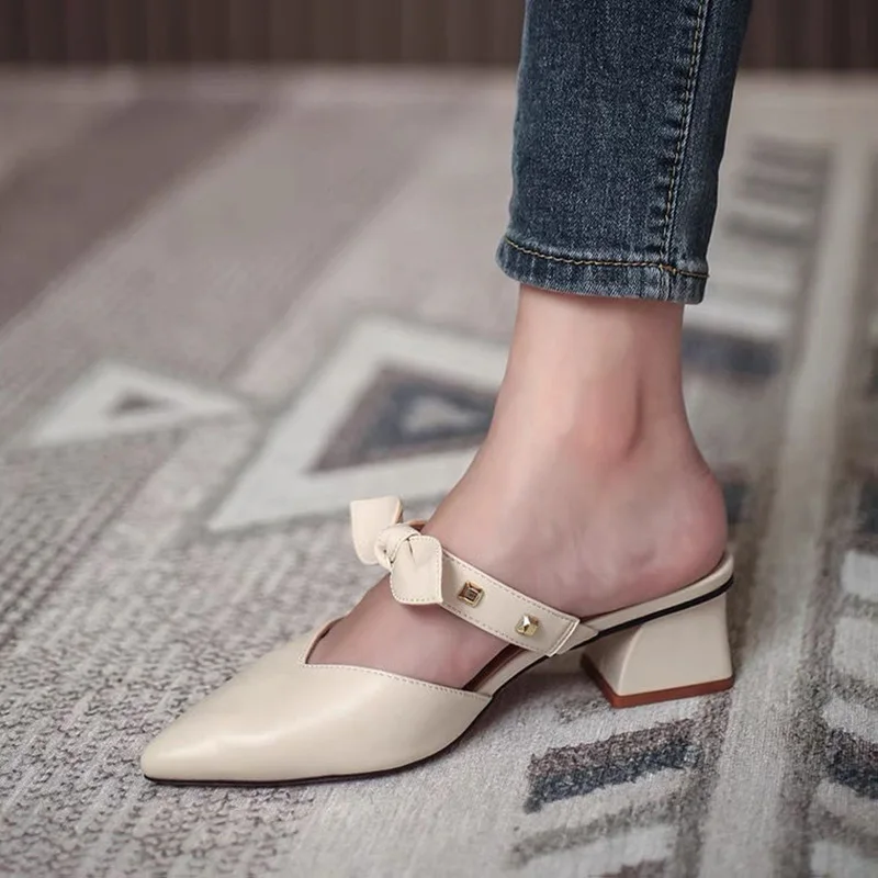 Шлепанцы женские на высоком каблуке роскошные сандалии модные пляжные шлепанцы