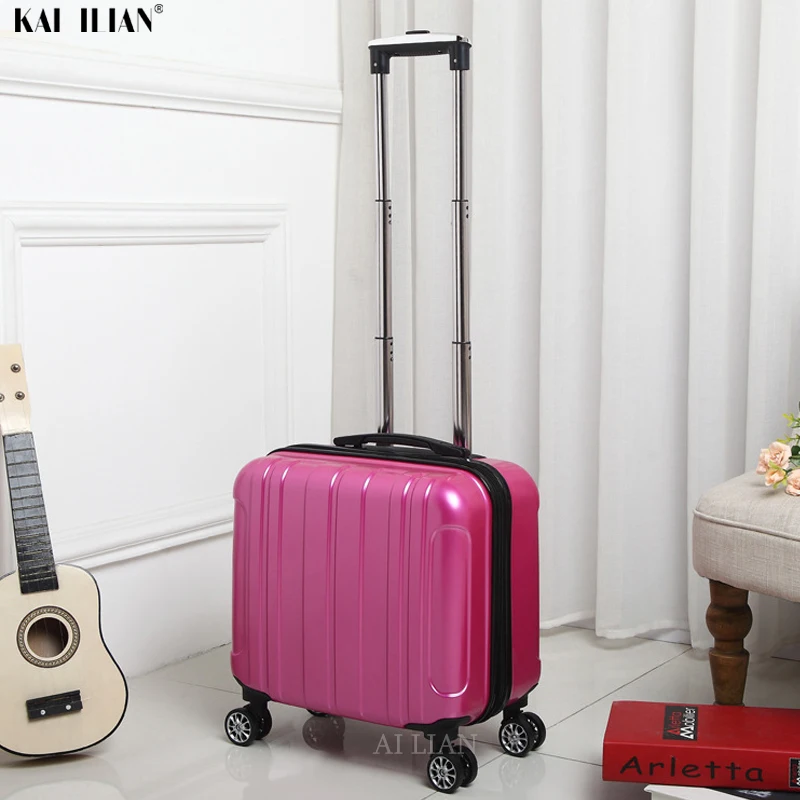 

kid's Travel Luggage 18'' Cabin suitcase with wheels trolley bag carry on Rolling luggage bagage trolly bag for traveling fashio