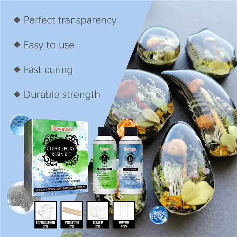 200 мл эпоксидная смола клей высокие клеи Уплотнители для DIY смолы 1:1 AB кристально