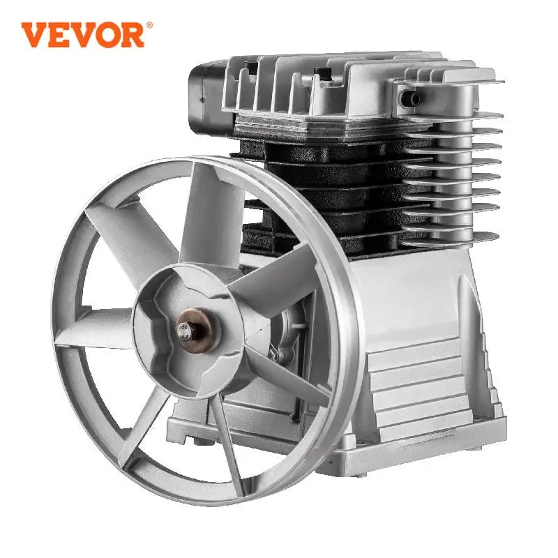 

VEVOR 2.2KW Air Compressor Heads 12CFM Twin Cylinder 3 HP Single Stage 1300RPM Piston Pump Suitable for Farm Industry Machinery