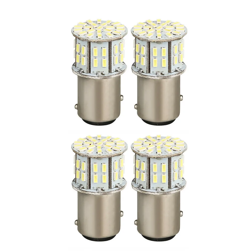 

4PCS 12V 1157 BAY15D 50-SMD White Led Cars Truck Backup Turn Signal Parking Indicator Light 6000K Tail Stop Brake Light Bulbs