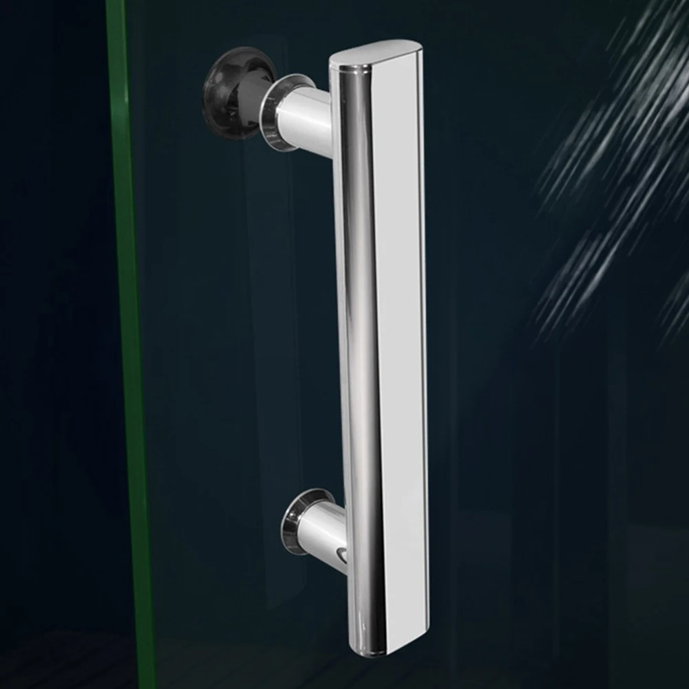 

Brand New Garden Home Park Shower Door Handle Home Renovation Stylish 225*30mm Easy To Fit Silver Stainless Steel