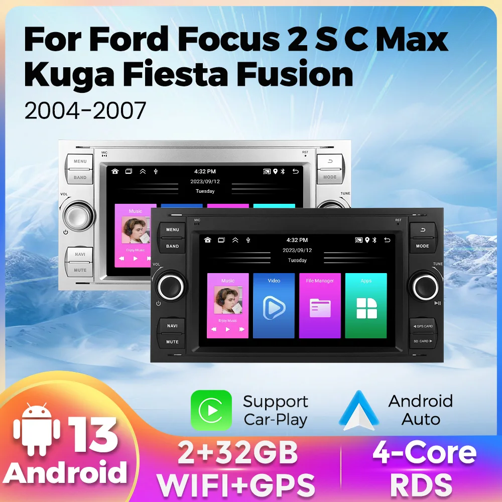 Автомобильный Мультимедийный Плеер Android 11 Двойной Din С GPS-навигацией Wi-Fi