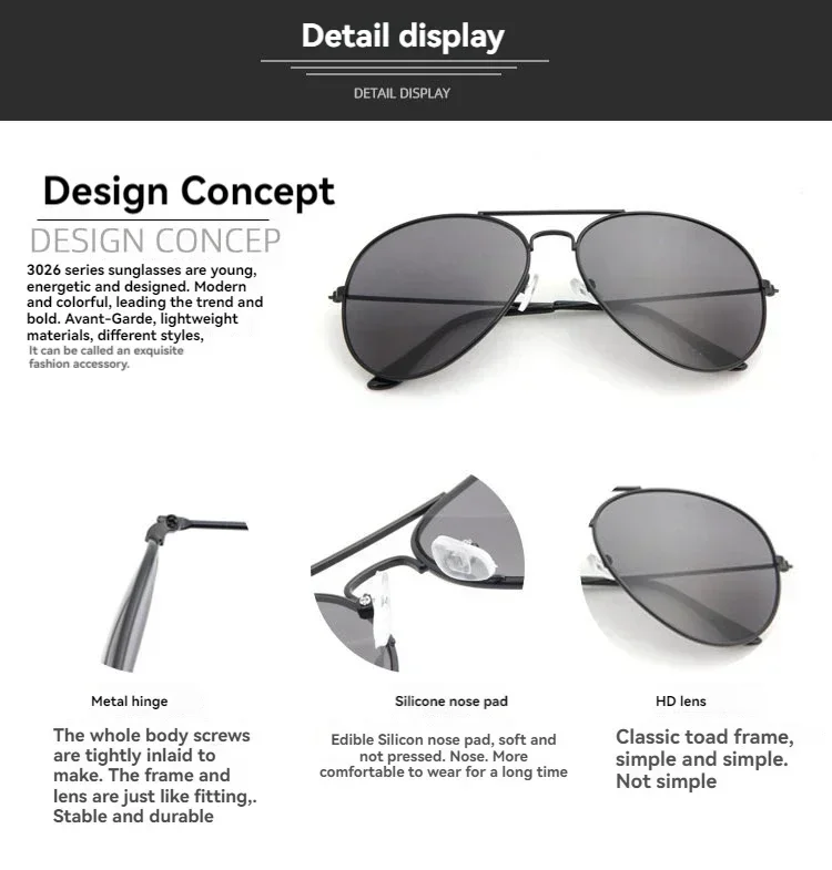 Солнцезащитные очки-авиаторы унисекс роскошные брендовые дизайнерские