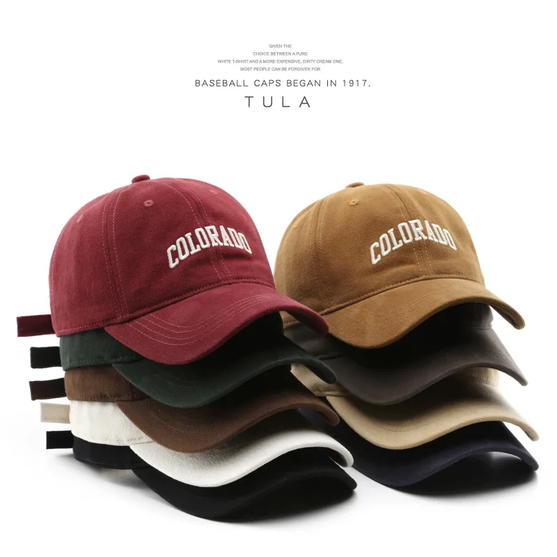 

Men and Women's Retro Letter Embroidered Baseball Cap, Outdoor Sports, Travel, Sunshade, Japanese Fashion, Autumn and Winter