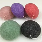 1 шт. натуральный косметический спонж Konjac с бамбуковым углем, косметический инструмент для чистки лица, незаменимый инструмент для гладкой красоты Konnyaku