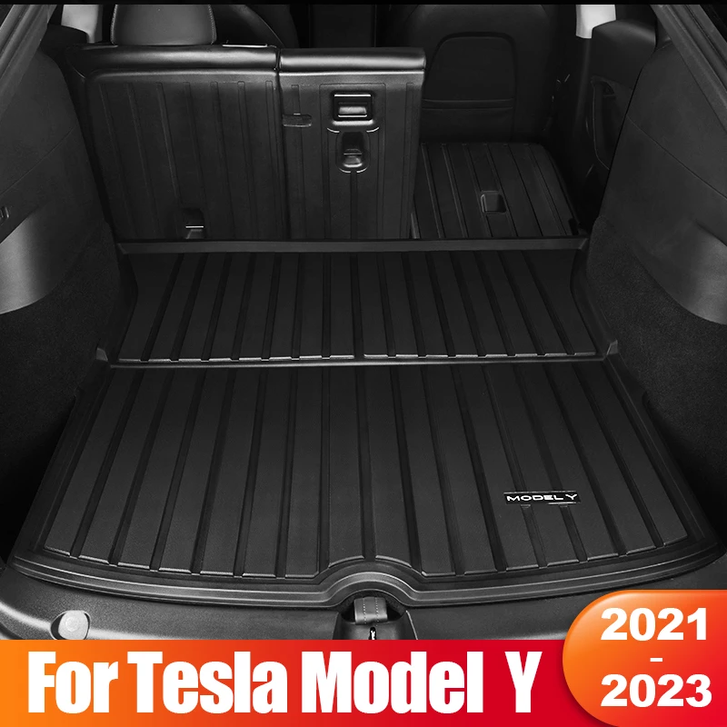 

For Tesla Model Y 2021 2022 2023 Car Rear Cargo Liner Boot Tray Trunk Mat Luggage FLoor Carpet Tray Waterproof Accessories