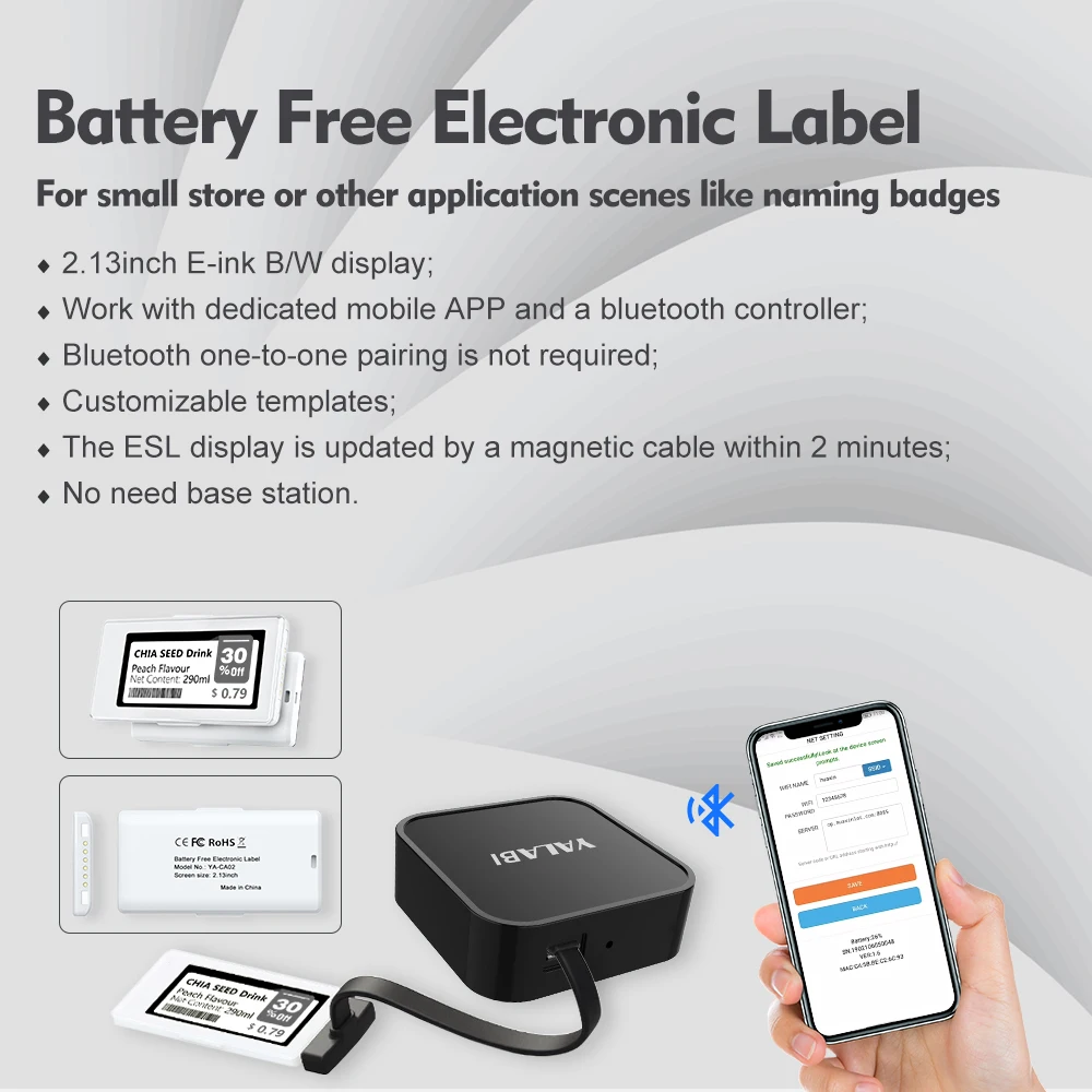 pricer electronic shelf labels Battery Free Ultra Thin Electronic Shelf Label pricer price tags