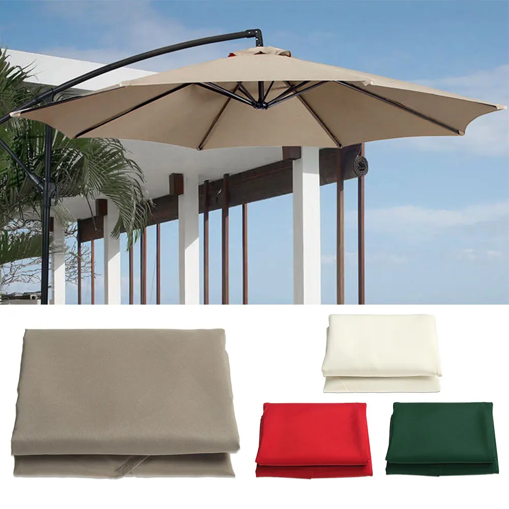 

Solid 10ft 8 Ribs Table Easy Install Deck Large Shade Outdoor Canopy Patio Umbrella Replacement Cover UV Resistant Yard Top