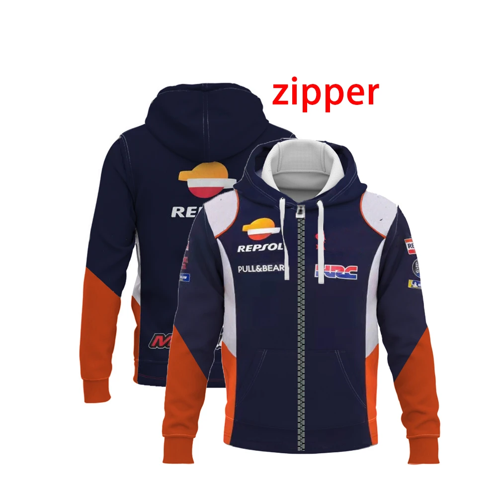 Fall 2022 Repsol Co Branded HRC Factory Team Dress Zipper Pullover Men's Motorcycle Riding Enthusiast Casual Jacket