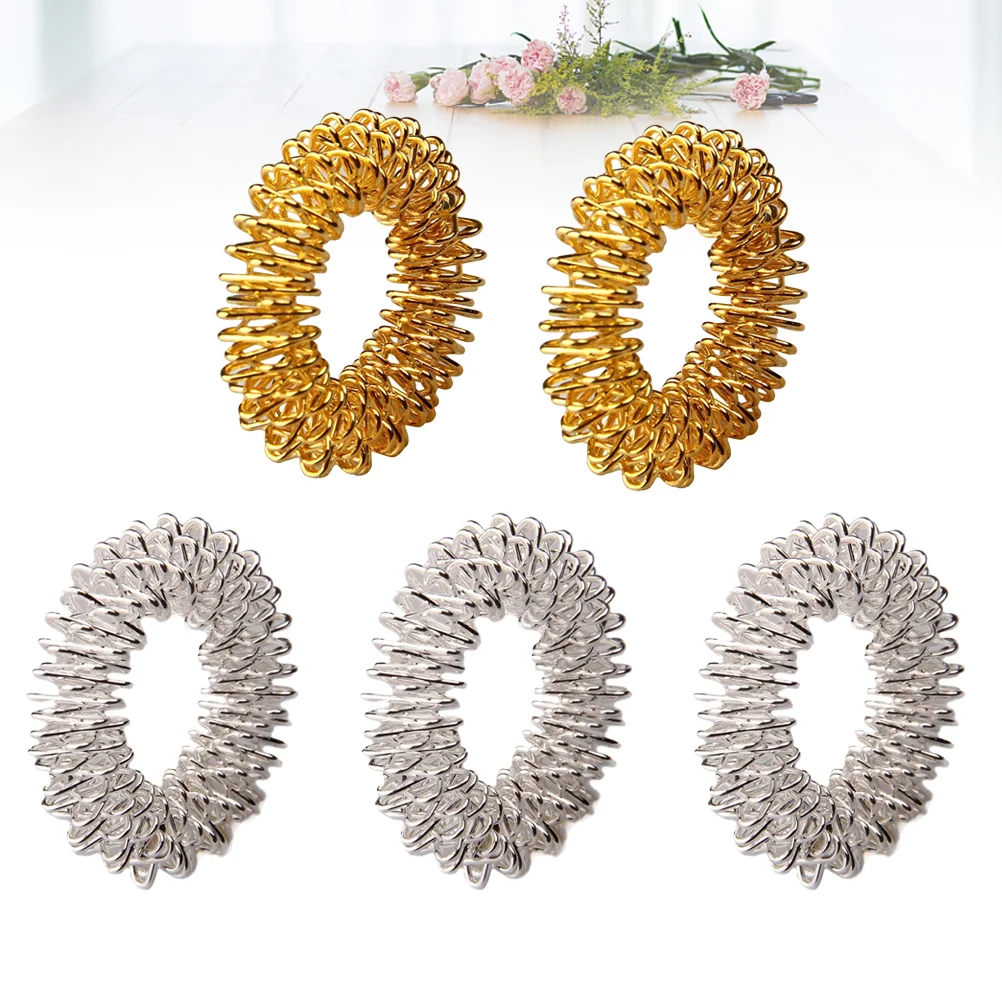 

5pcs Spiky Sensory Finger Rings Acupressure Ring Finger Roller Silent Fidget for Finger