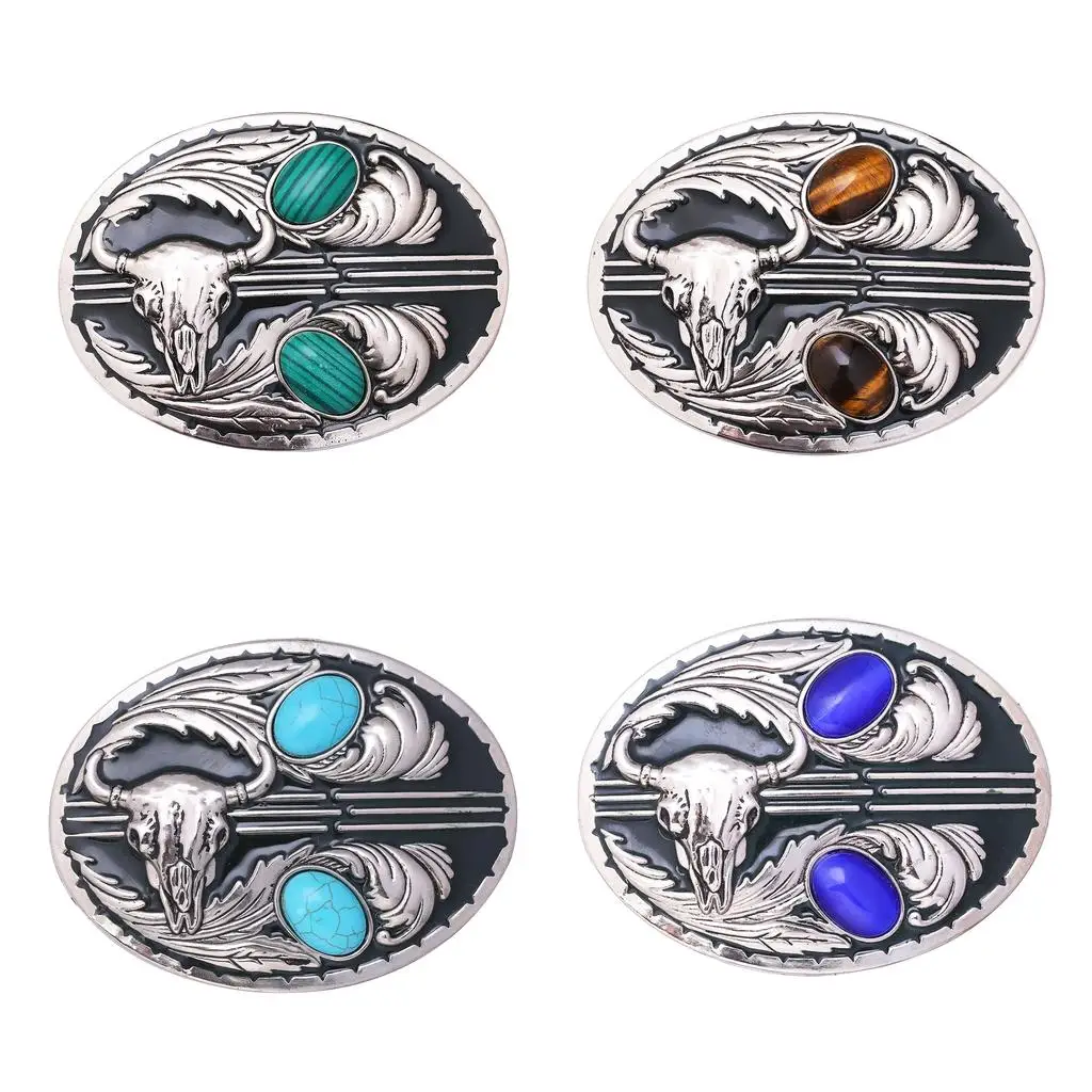 

Fashion Gems Belt Buckle Men Women Skull Cowboy Hip-Hop Belt Clamp Parts