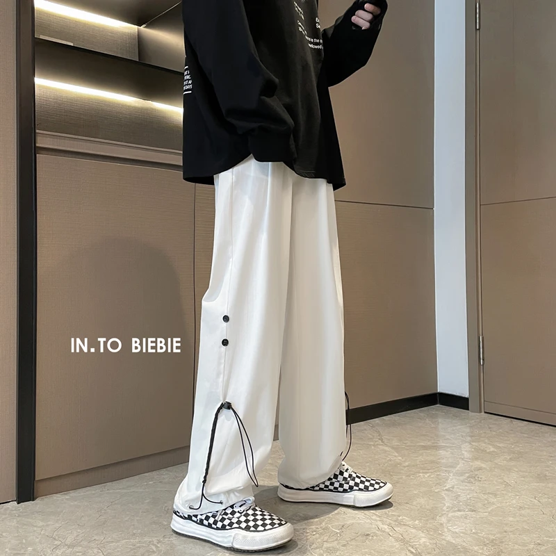 Брюки мужские тонкие повседневные джоггеры спортивные однотонные штаны до