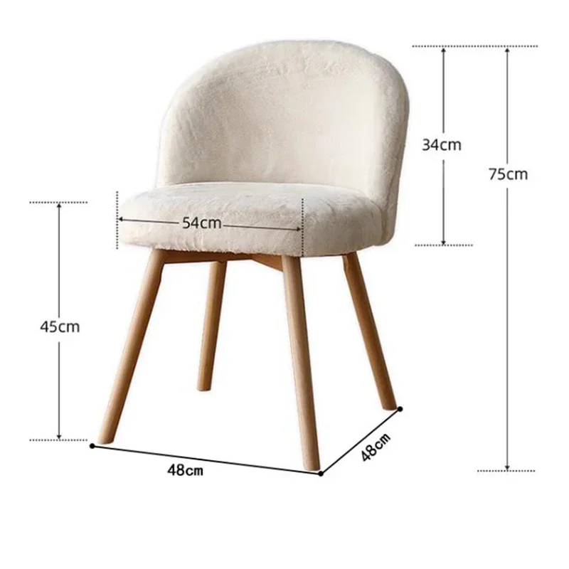 Скандинавское кресло для макияжа спальни дизайнерский металлический комод