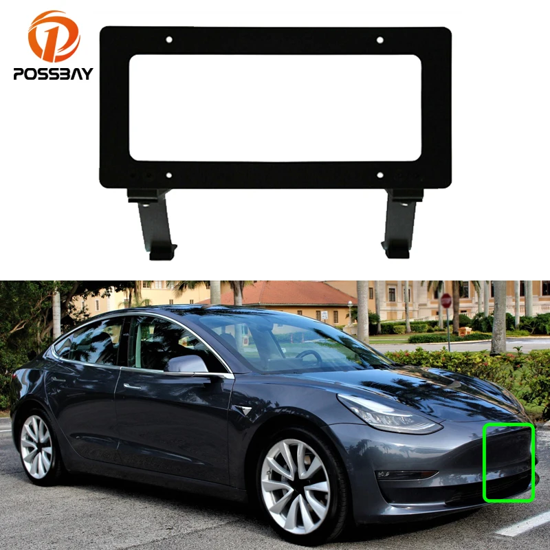 

Car Front Registration Plate Holder No Hole Auto Accessories Modification for Tesla Model 3 2017-2021 Auto Exterior Accessories
