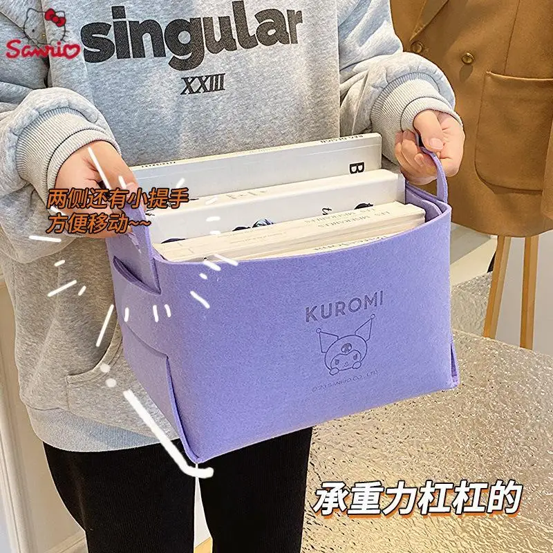 

Cartoon Sanrio Hello Kittys Kuromi Cinnamoroll Kawaii Cute Girl Desktop Cosmetic Organizer Student Stationery Box Children Gifts