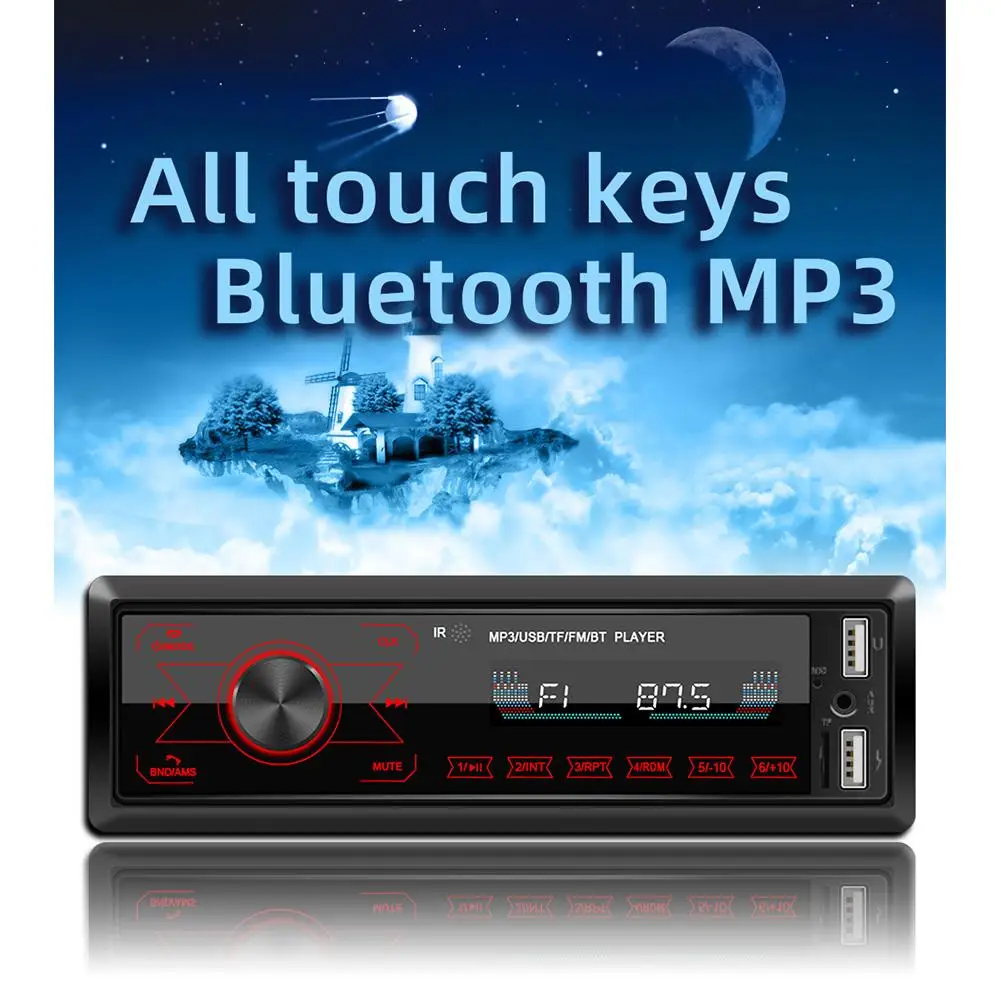 

M10 автомобильный сенсорный экран с двойным USB, автомобильный Bluetooth mp3-плеер, SD-карта, U-диск, видео дисплей