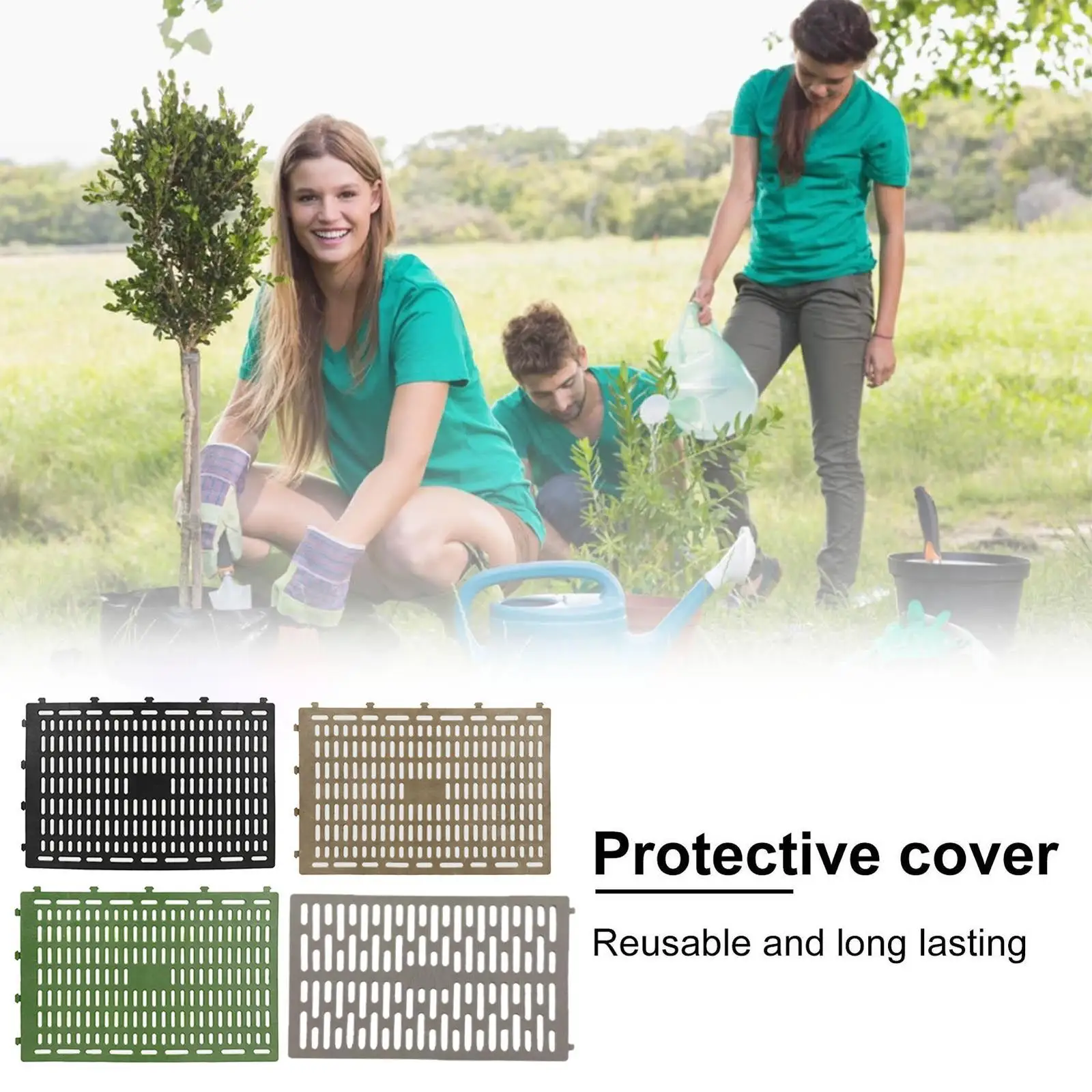 1pc Waterproof Tree Trunk Protector Plastic Nursery Mesh Bark Guard Plant Protective Cover Vertical Horizontal Stacking Tool