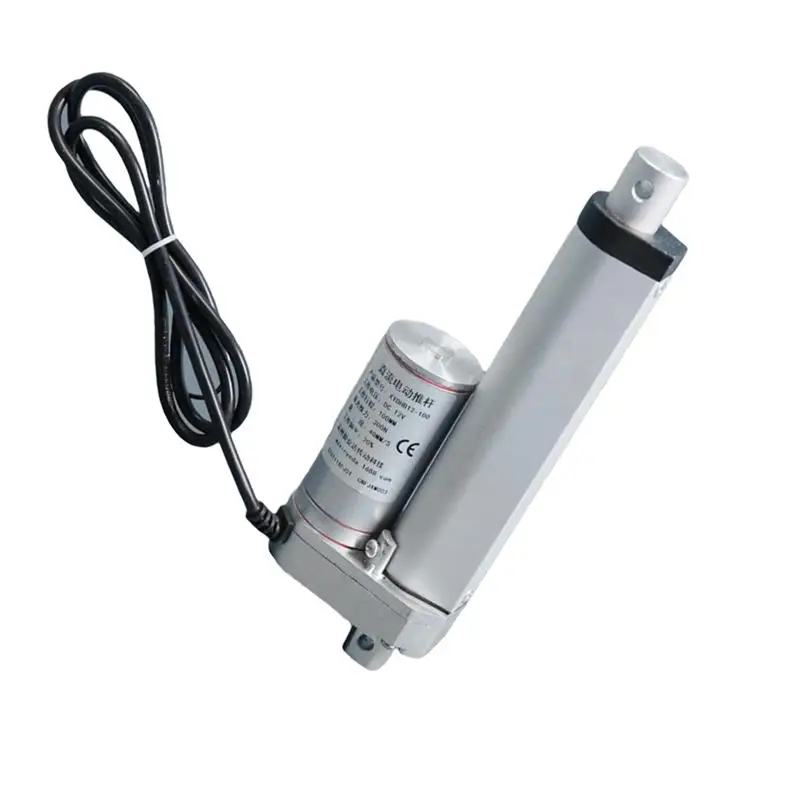 

100 мм линейный привод 12 В постоянного тока ход 1500 Н/150 кг нагрузка 5 мм/секция Электрический приводной толкатель линейный двигатель