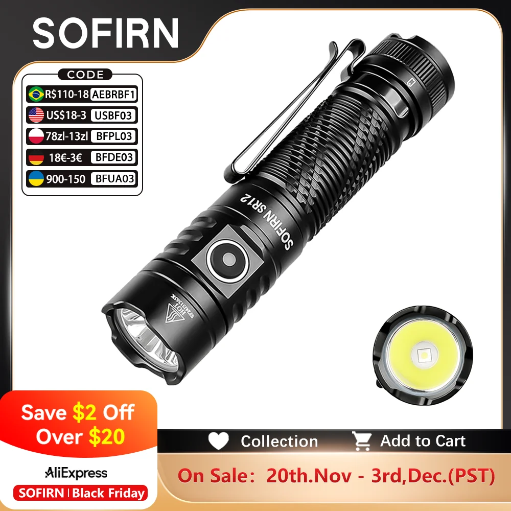 

Sofirn SR12 EDC фонарик