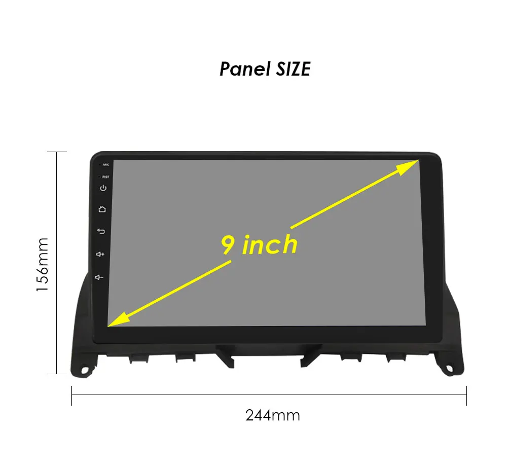 Автомагнитола для Mercedes Benz C-Class W204 S204 2007-2010 Android 10 2 Din 9 дюймов |