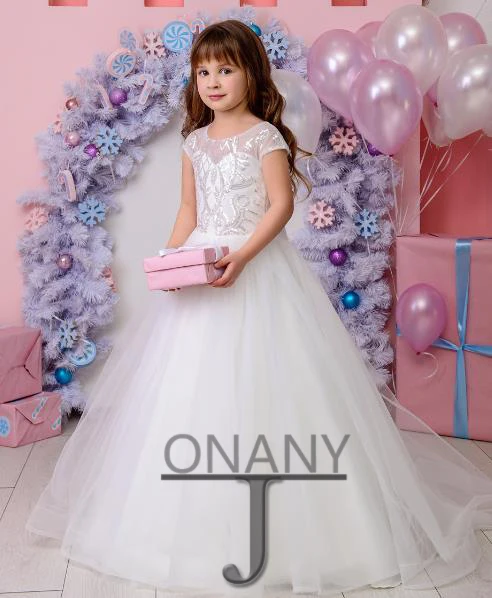 

JONANY, простое платье для девочек с цветами, милое платье с бантом на пуговицах, Прямая поставка, детское платье для первого причастия, красиво...