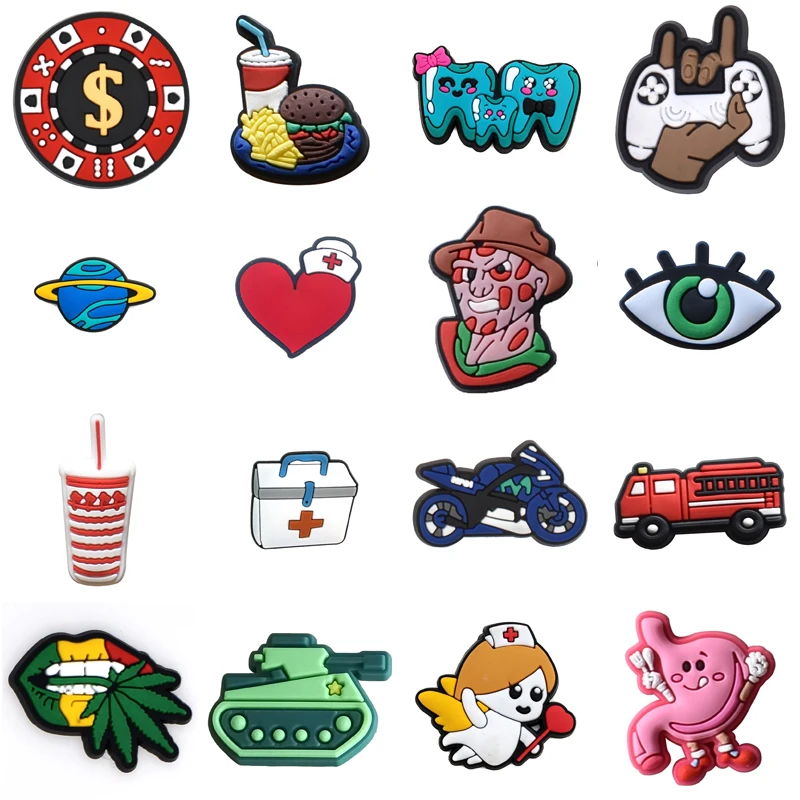 

Packs Gifts Decorations for Croc Boy Shoes Accessories Men Women Charm Wholesale Bulk Set Jeans Girl Kids Shoe Charms Para Pins