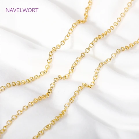 NAVELWORT Позолоченная цепочка из латуни 3 мм