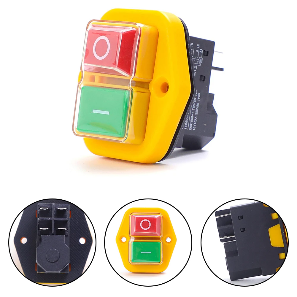 Кнопочный переключатель 18А садового инструмента уровень защиты IP55 пластиковый и