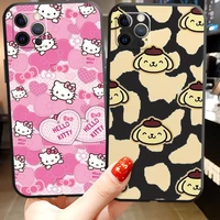 hello kitty cartoon phone cases for iphone 11 12 pro max 6s 7 8 plus xs max 12 13 mini x xr se 2020 funda coque soft tpu