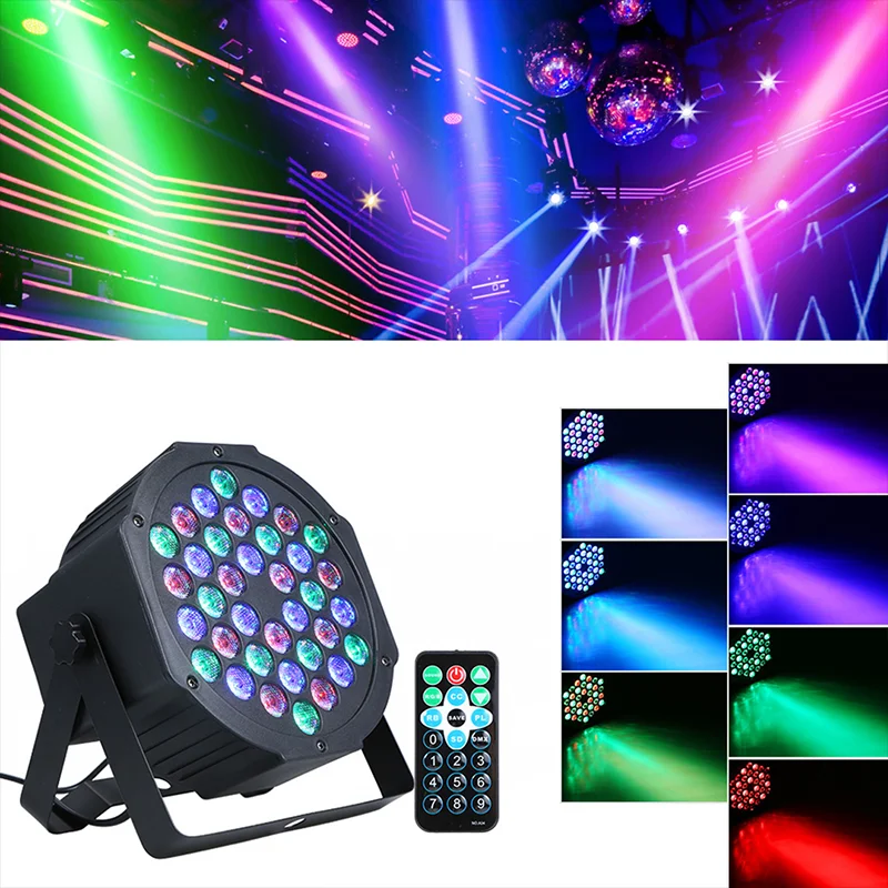 

36X3W QHDannie Led Par Light RGBW Sound Action Flat Par Light DMX Stage Lights Party KTV Disco DJ Lamp