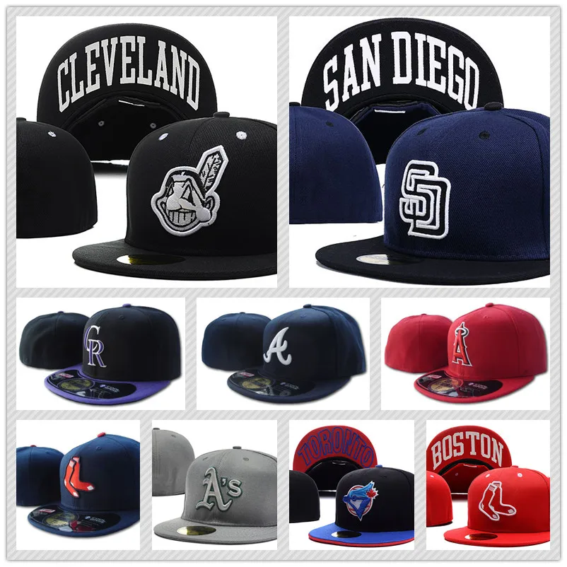 

2022 Hot Sale Football Caps New York San Diego Adult Flat Top Hip Hop Black White Grey Fitting Cap Men's Women's Fitted Caps