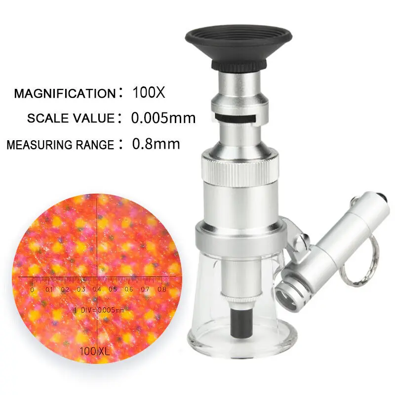 

Лупа SRATE 50X 100X с подсветкой