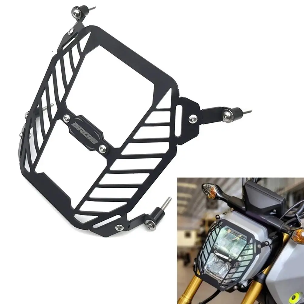 

Защита фары мотоцикла из углеродистой стали, защитная крышка фары, модифицированные детали, совместимые с Honda Grom Msx125 2021 +