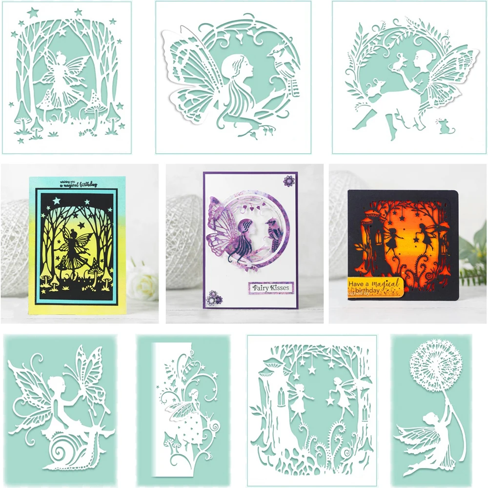

Holiday Flower Fairy Series Metal Cutting Dies Stencils Die Cut for DIY Scrapbooking Album Paper Card Embossing New 2022