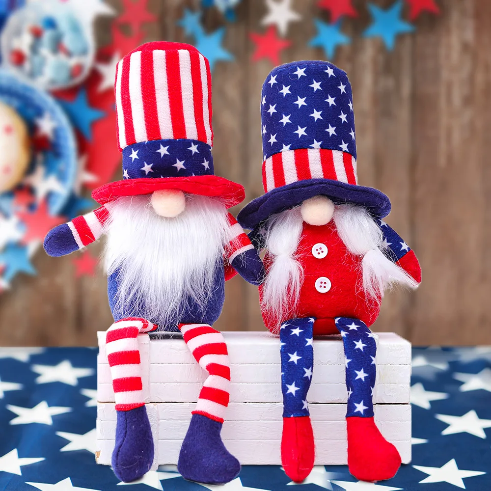 

American Independence Day Rudolph Plush Doll National Day Decor Children Favorite Gift Happy Birthday Party USA 4th Of July