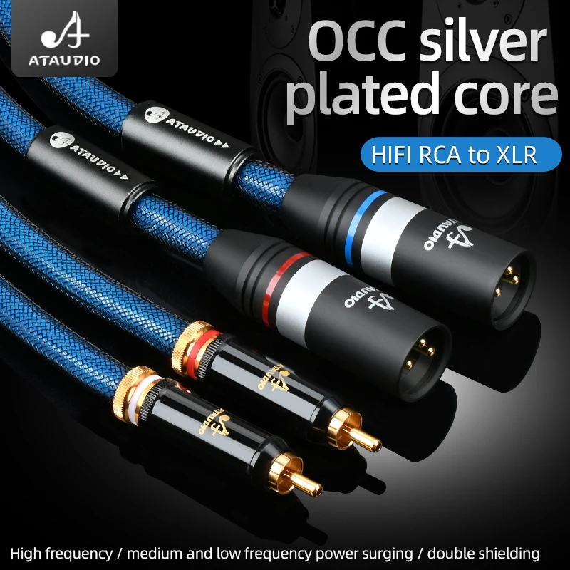 

ATAUDIO 1Pair HIFI RCA to XLR Audio Cable Male To Female ( Male To Male)Stereo RCA Cable / 0.5m 1m 1.5m 2m 3m 5m