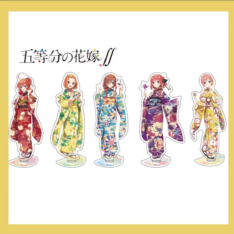 

15CM The Quintessential Quintuplets Anime Figures Cosplay Kimono Stylings Acrylic Stand Model Desk Decor Standing Sign Gifts