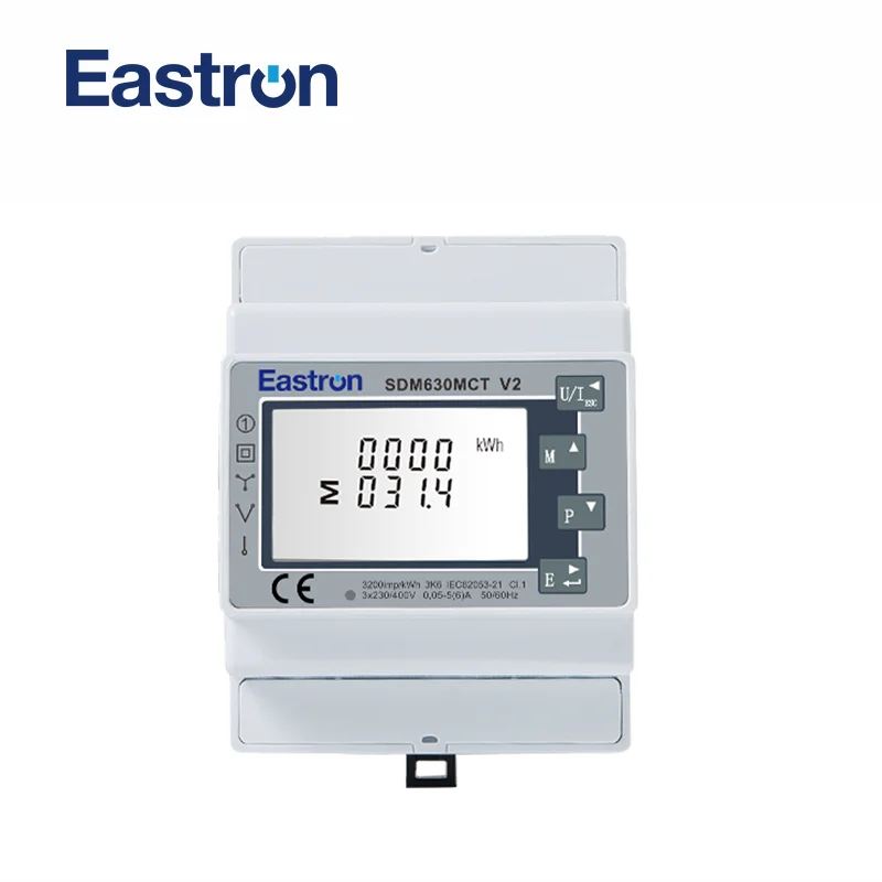 SDM630MCT 1 А/5 А CT 3-фазная стандартная DIN-рейка импульс/RS485 Modbus RTU выход не MID