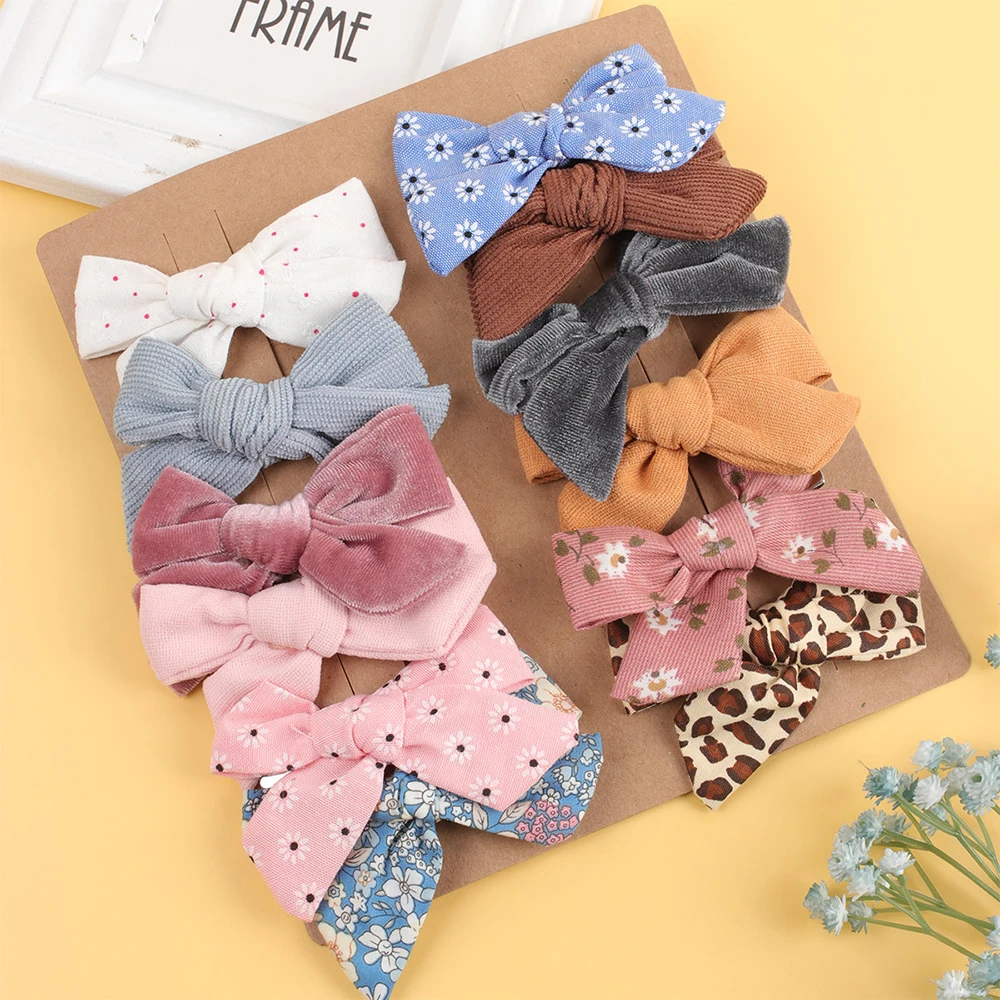 

12 шт./компл. набор заколок для волос для маленьких девочек бархатные аксессуары для волос