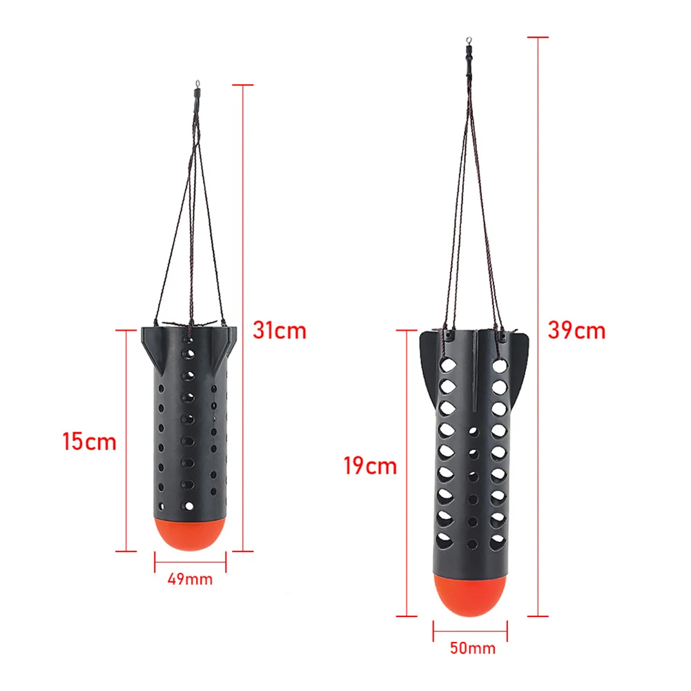 

High Buoyancy Fishing Lure Feeder Float Thrower Attractive PE Large Volume Rocket Bait Cage Container For Fishing Lover New