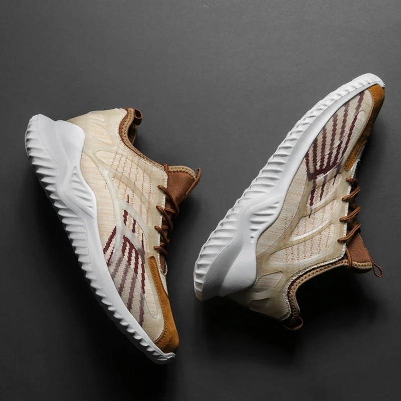 Air Cushioning Jogging Shoes Men's Running Training Sports Shoes Breathable Casual Light Walking Shoes Large Size Zapatos Hombre