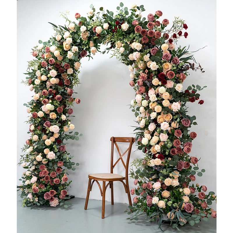 Темно-красный искусственный кофейный Розовый пион