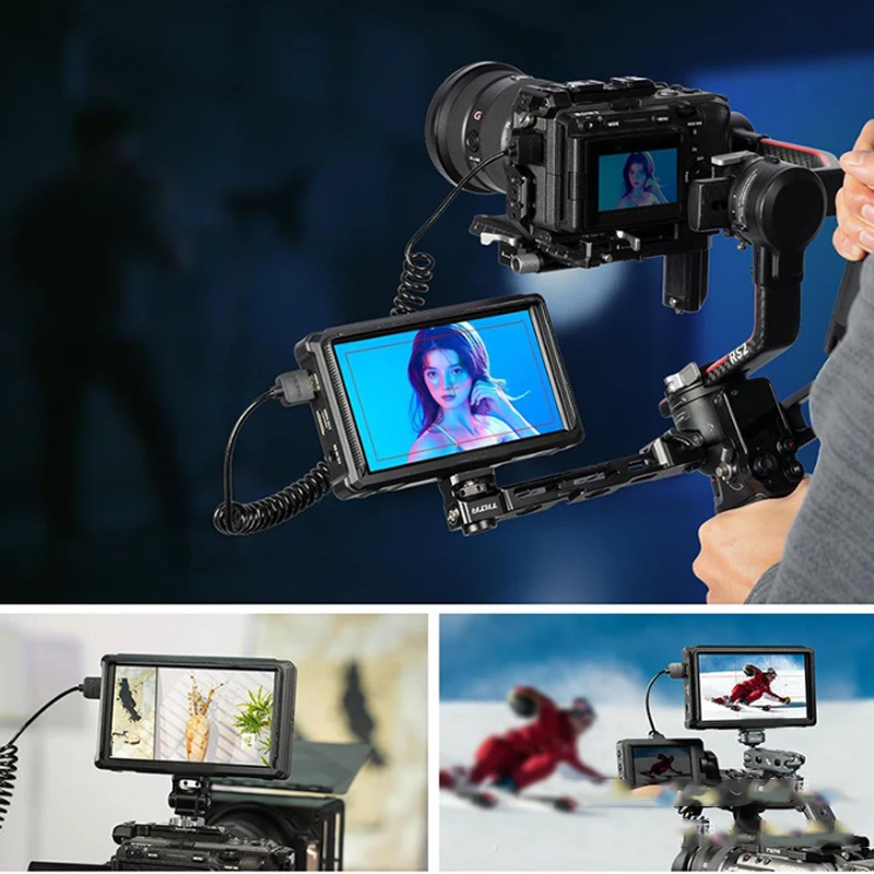 Фото FW568 PRO Полевой монитор камеры 1200 нит 6-дюймовый сенсорный экран Full HD Монитор камеры 4K HDMI 3D LUT Peaking Focus для DSLR №5