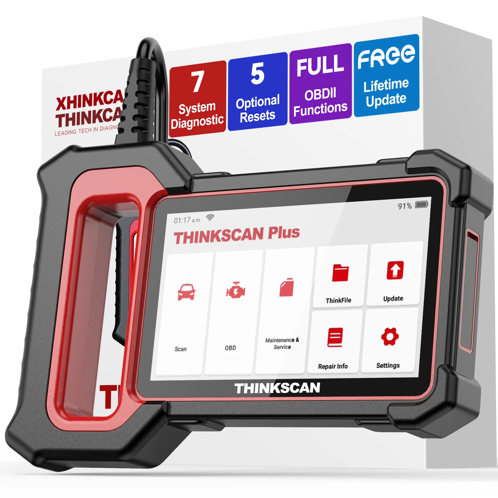 

THINKCAR Thinkscan Plus S5 /S4/S6 /S7 OBD2 диагностический инструмент Проверка двигателя ABS SRS TCM Система Диагностика obd 2 Автоматический считыватель кодов Срок службы сканера Бесплатное обновление
