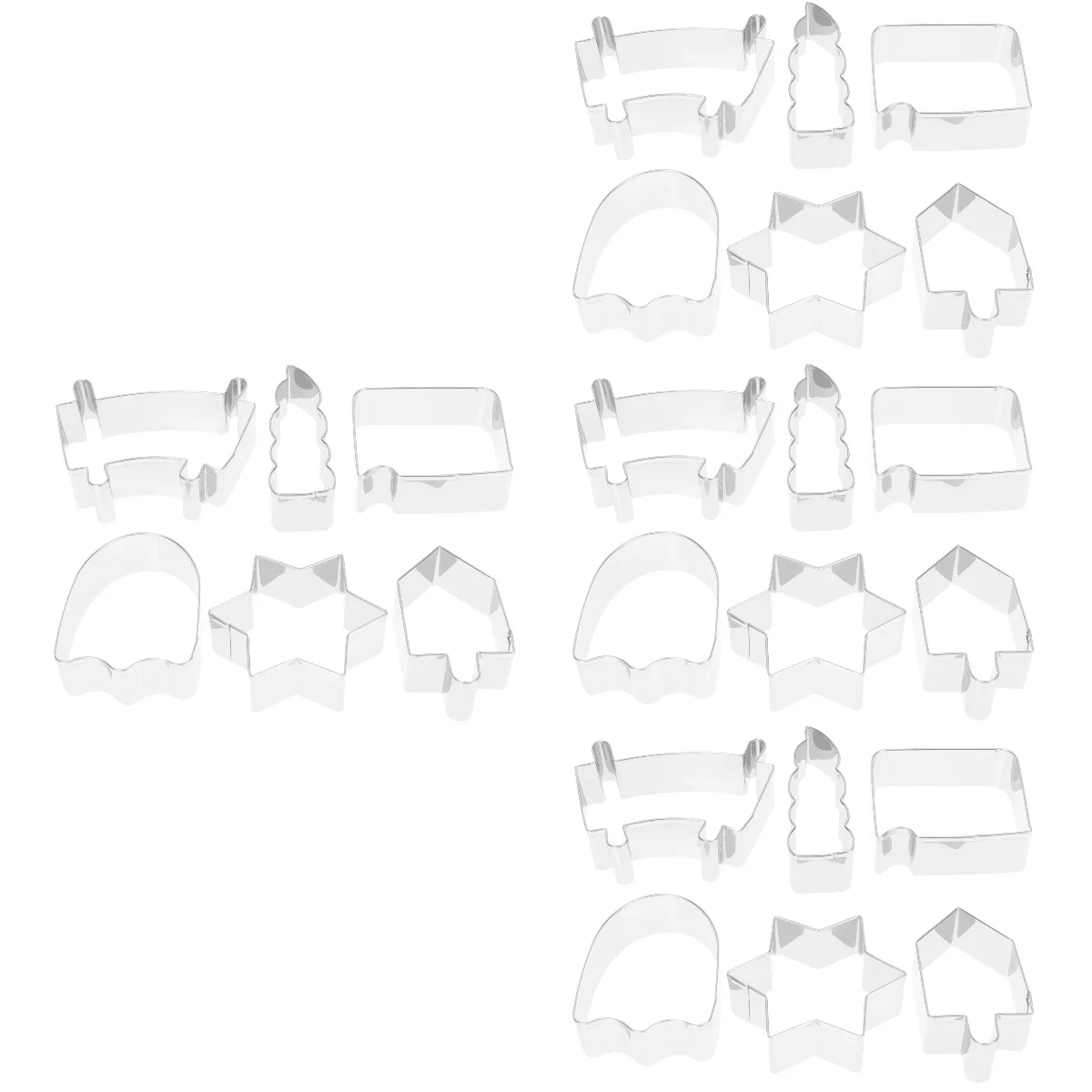 

24 Decorative Cartoon Household Biscuit Biscuit Molds Metal Cookie Cookie Shapes for Kitchen Home DIY