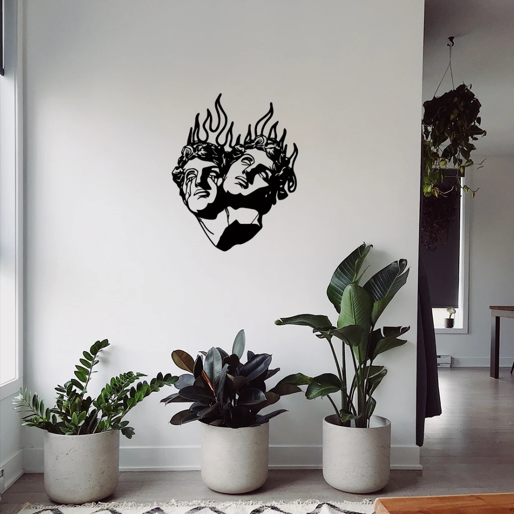 Современная металлическая наклейка для декора стен спальни и офиса домашний